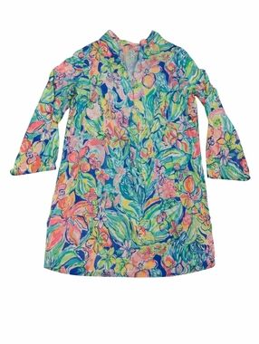 Lilly Pulitzer~Womens Surf Gypsea Esme Coverup Beach Dress~Bennet Blue Floral~XS